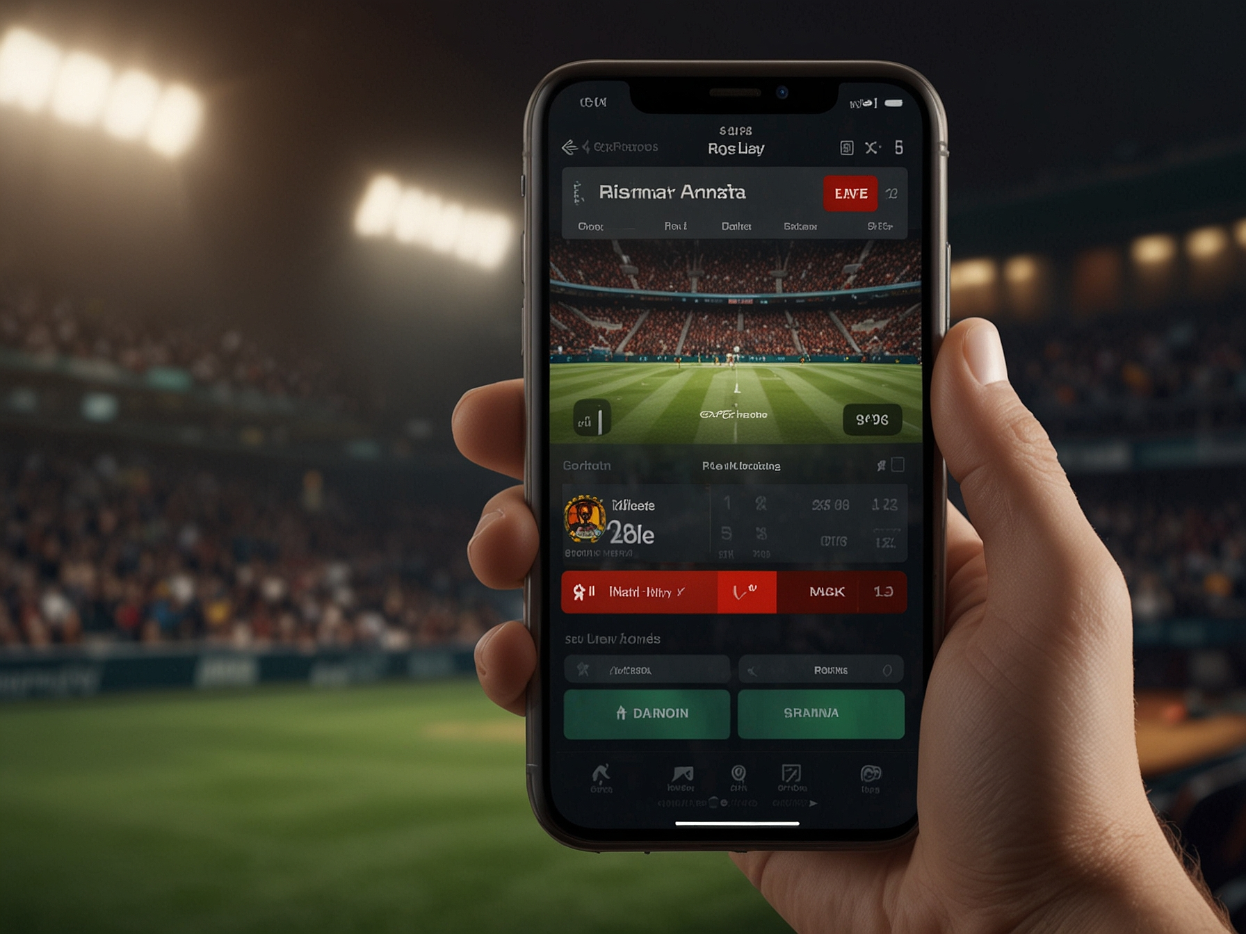 Mobile app features visual